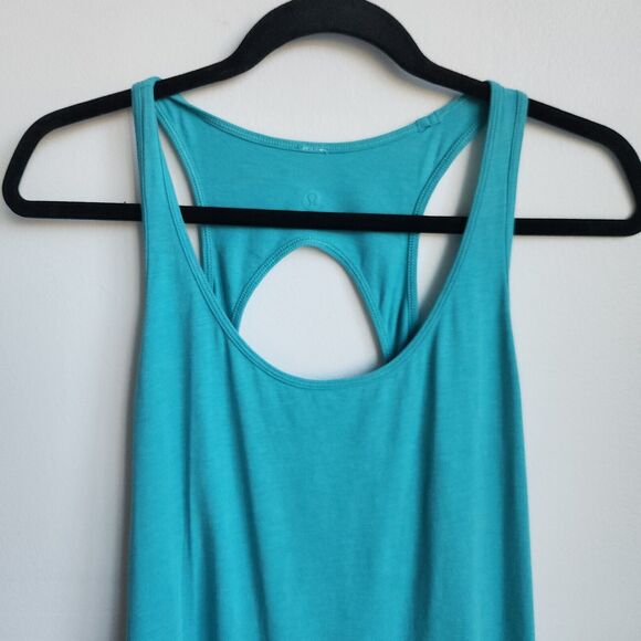 Lululemon Go For It Dress Turquoise Size 4 Cutout Back Sleeveless Athletic - Picture 7 of 7